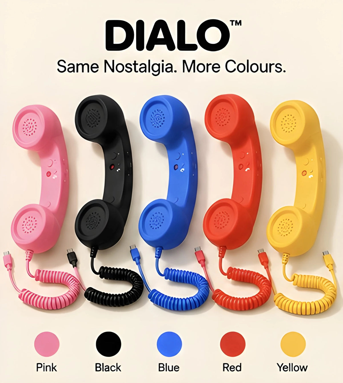 DIALO™ Retro Phone Handset | Mystery Colour